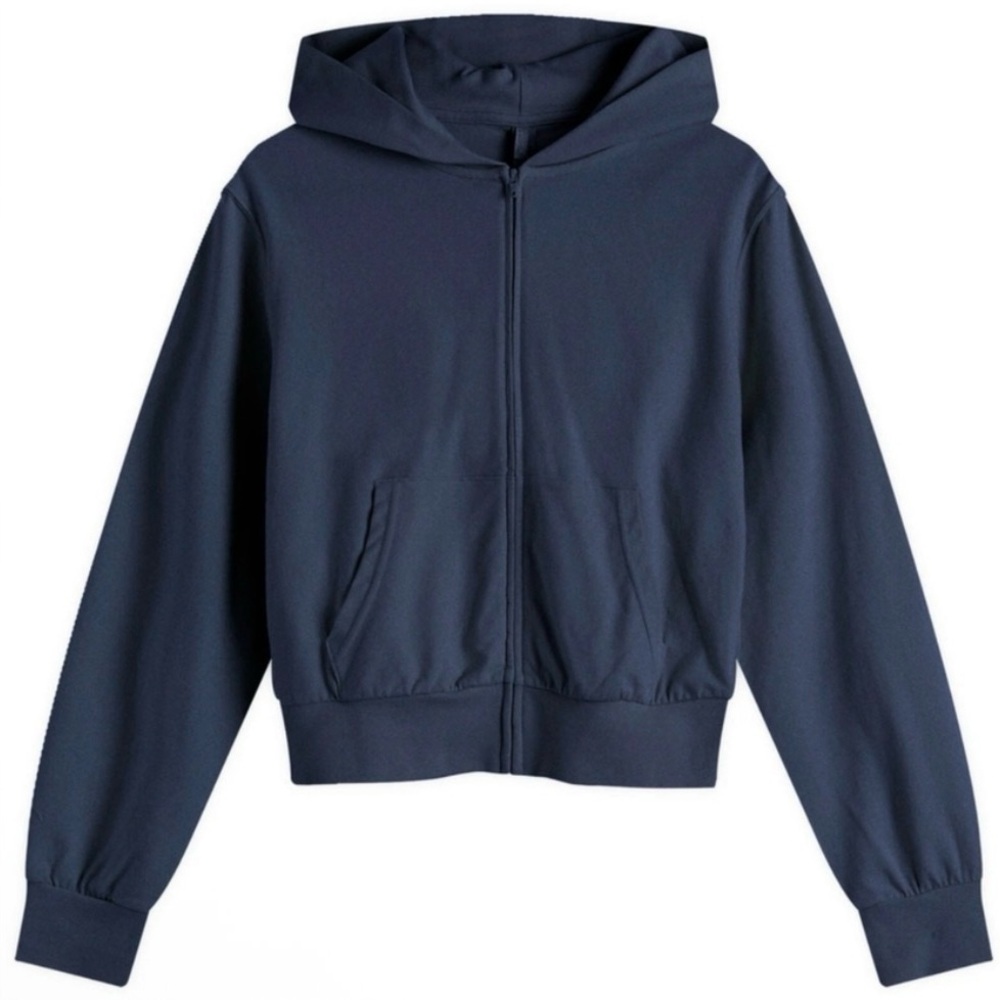 SKIMS Navy Zip-Up Hoodie